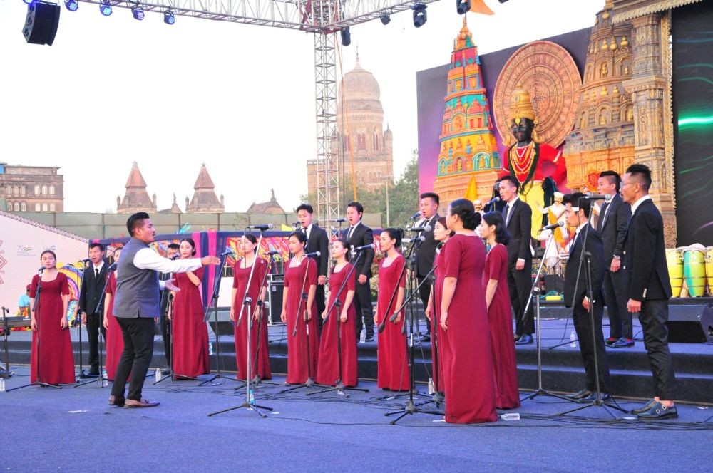 Nagaland Conservatory of Music performing at Rashtriya Sanskriti Mahotsav in Mumbai on February 13.